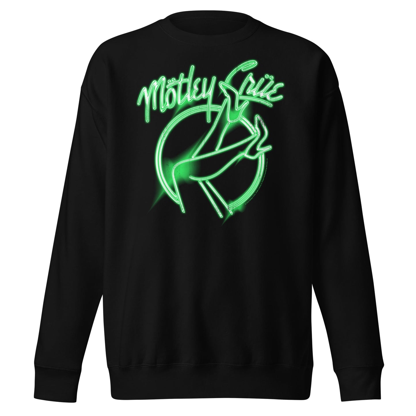 Motley Crue Neon Green Girls Mens Sweatshirt Black