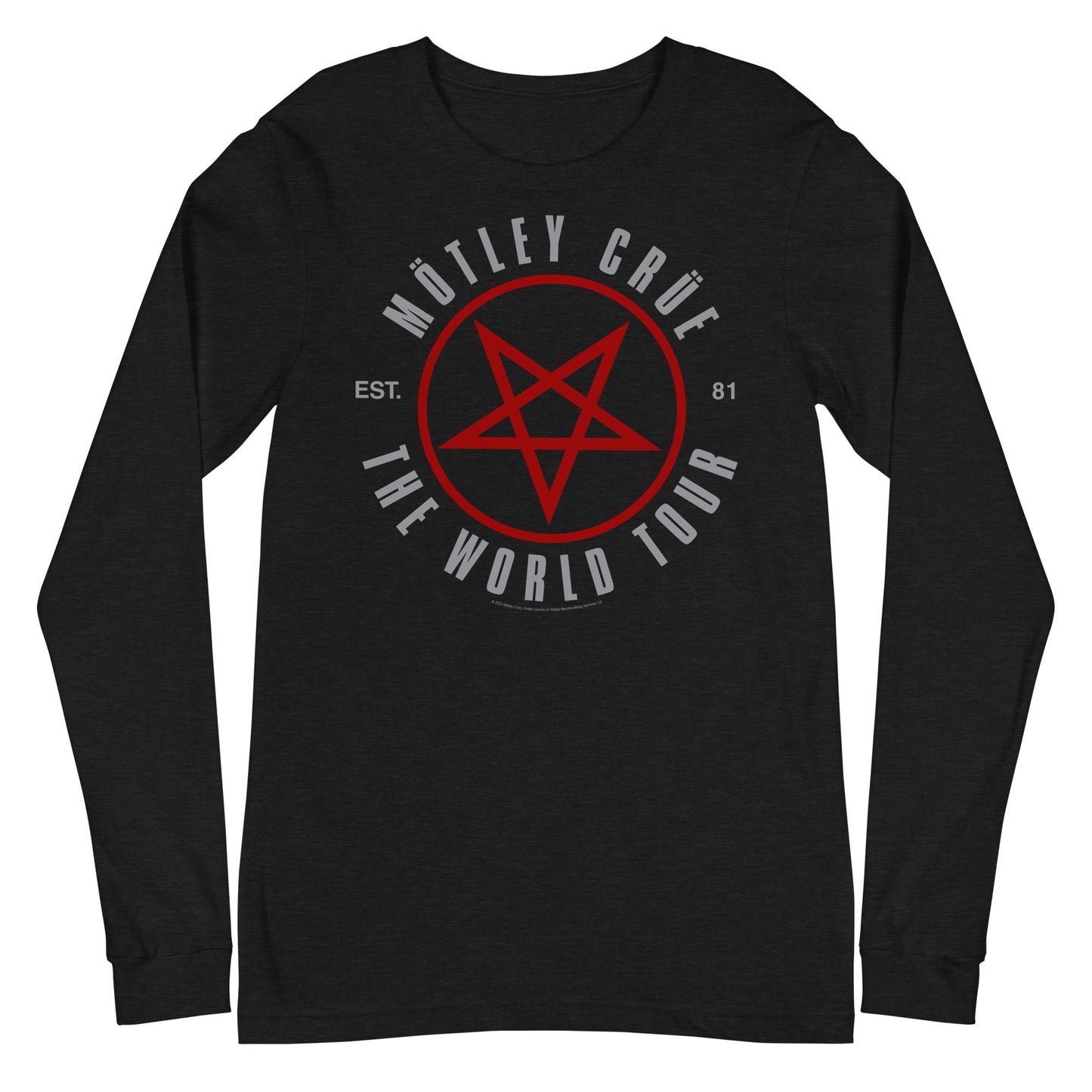 Motley Crue The World Tour Mens Long Sleeve Shirt Black