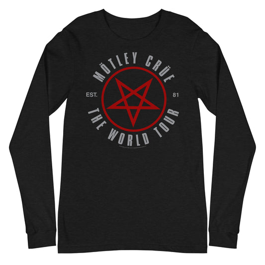 Motley Crue The World Tour Mens Long Sleeve Shirt Black