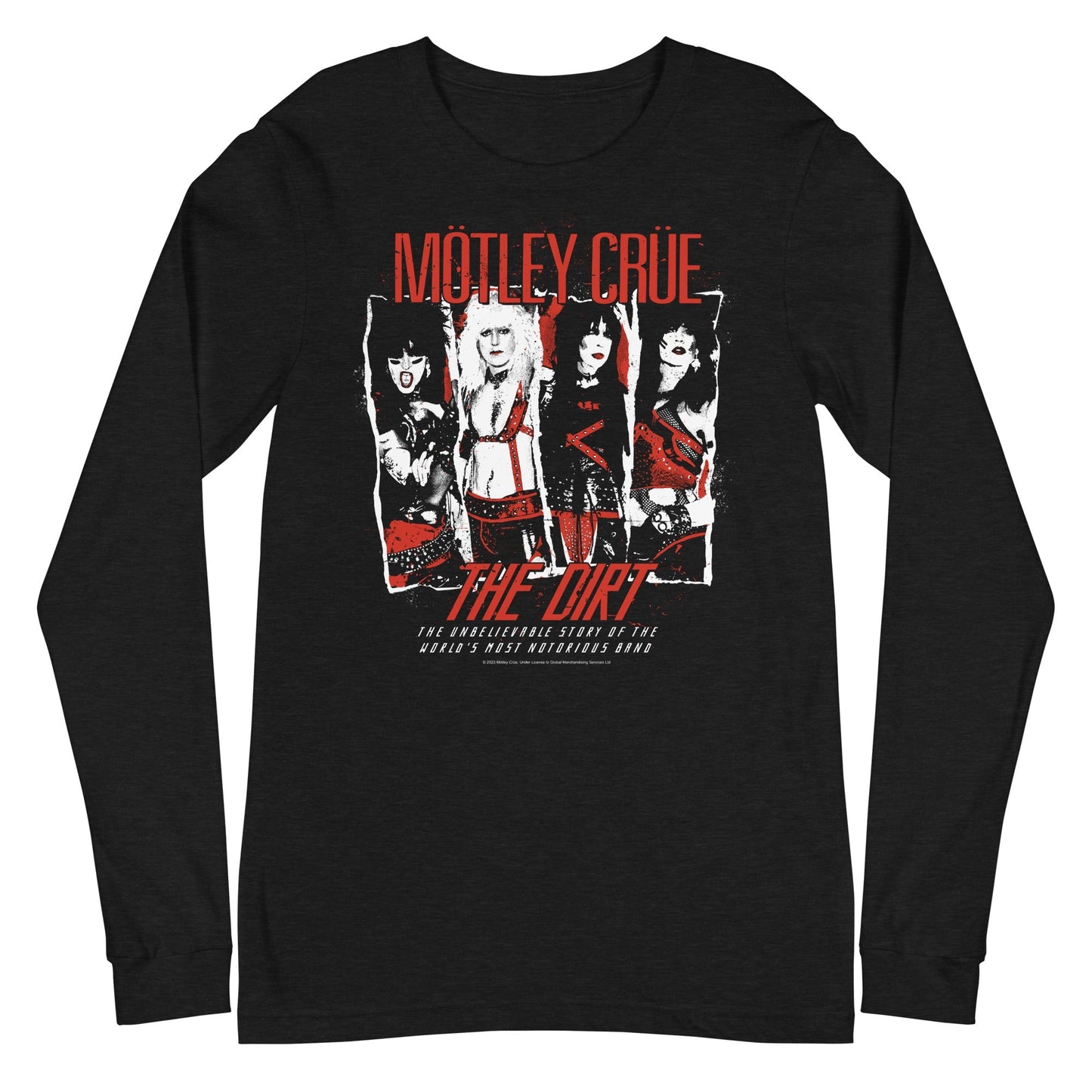 Motley Crue The Dirt Mens Long Sleeve Shirt Black