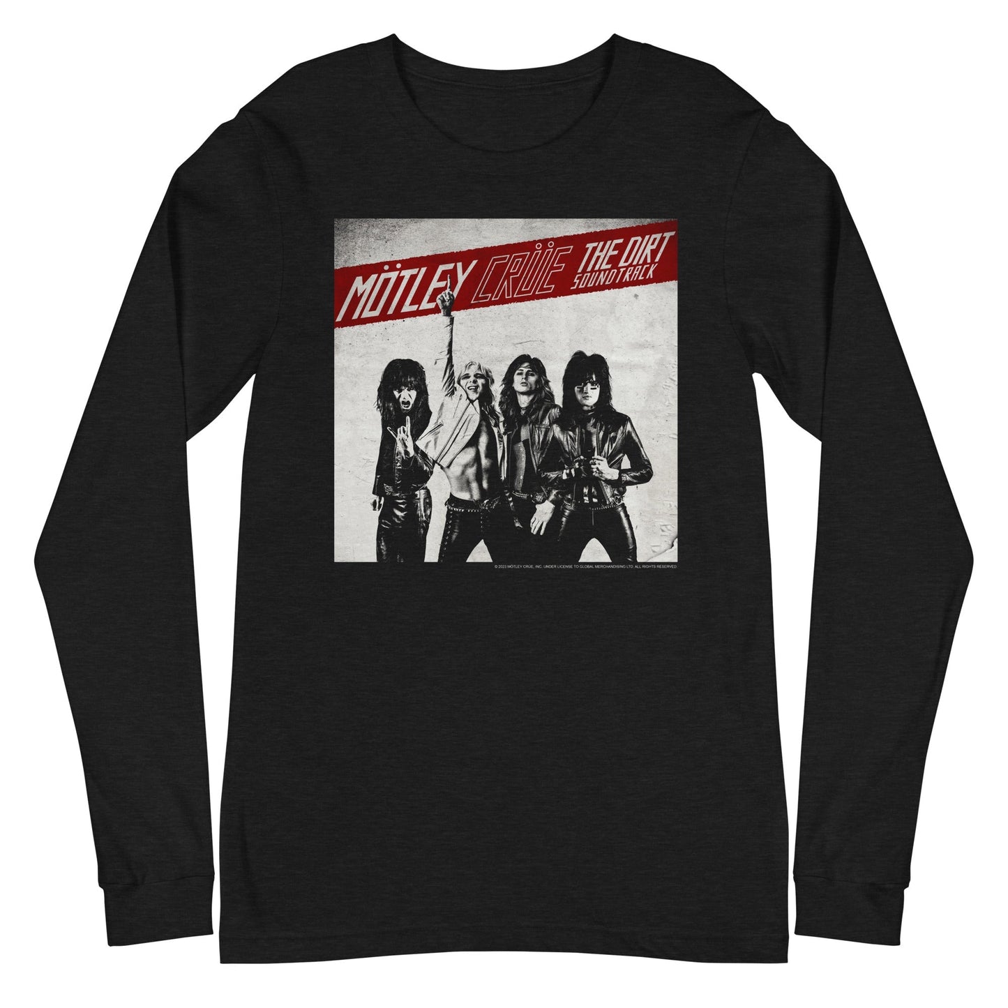 Motley Crue The Dirt Cover Mens Long Sleeve Shirt Black