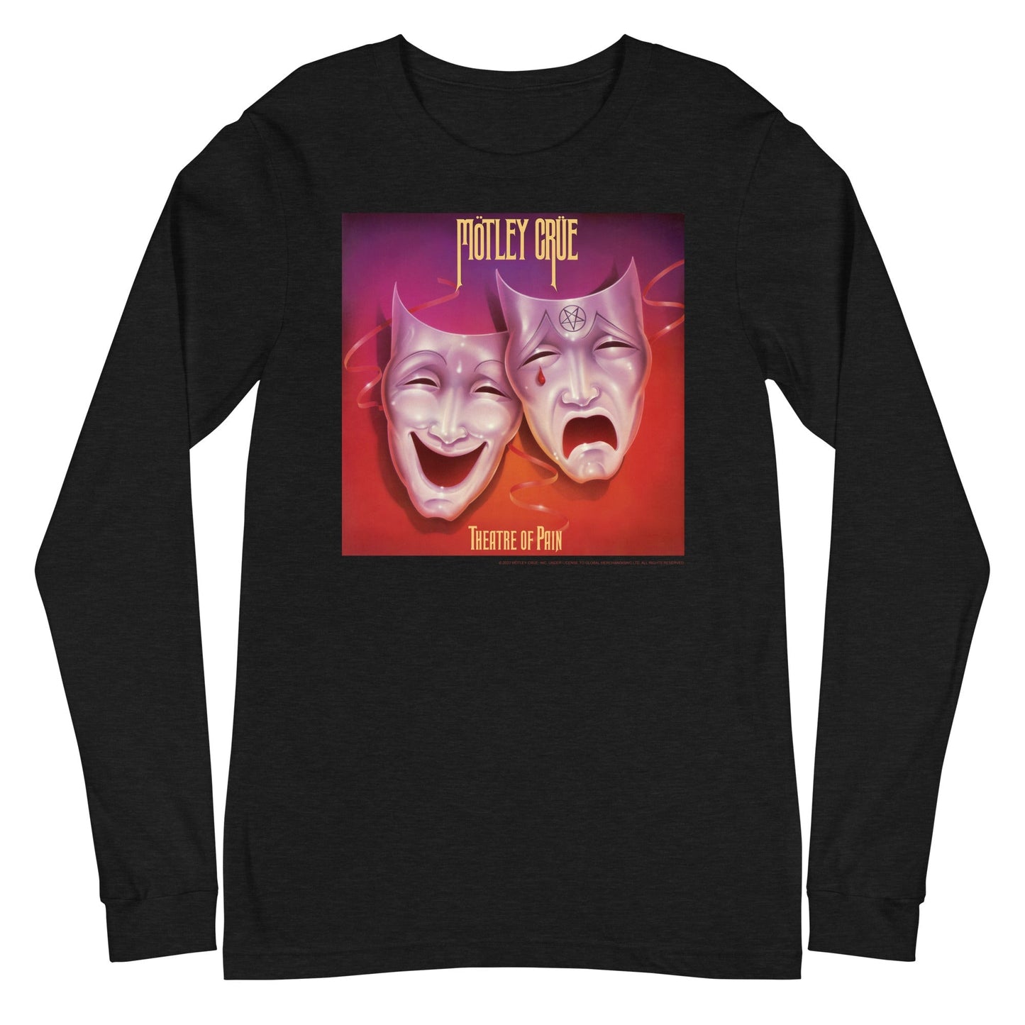 Motley Crue Theatre of Pain Cover Mens Long Sleeve Shirt Black