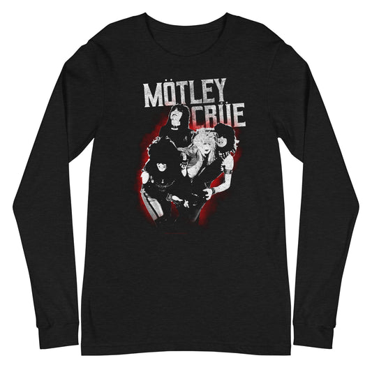 Motley Crue Spraypaint Mens Long Sleeve Shirt Black