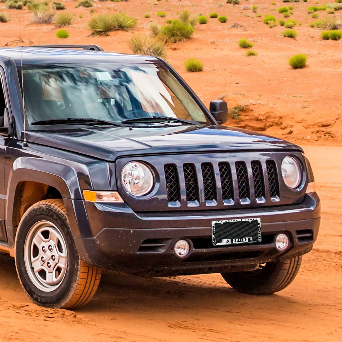 San Jose Sharks Metal License Plate Frame Chrome Tag Cover, Carbon Fiber Design, 6x12 Inch