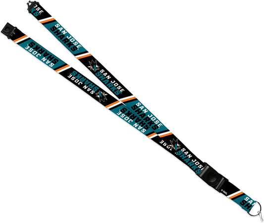 San Jose Sharks Lanyard Keychain Safety Breakaway Double Sided