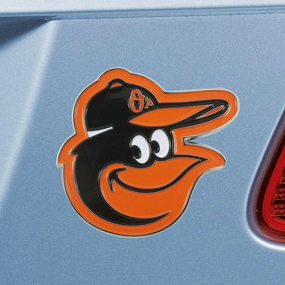 Baltimore Orioles Premium Solid Metal Color Chrome Auto Emblem Decal Baseball