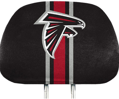Atlanta Falcons Premium Pair of Auto Head Rest Covers, Full Color Printed, Elastic, 10x14 Inch