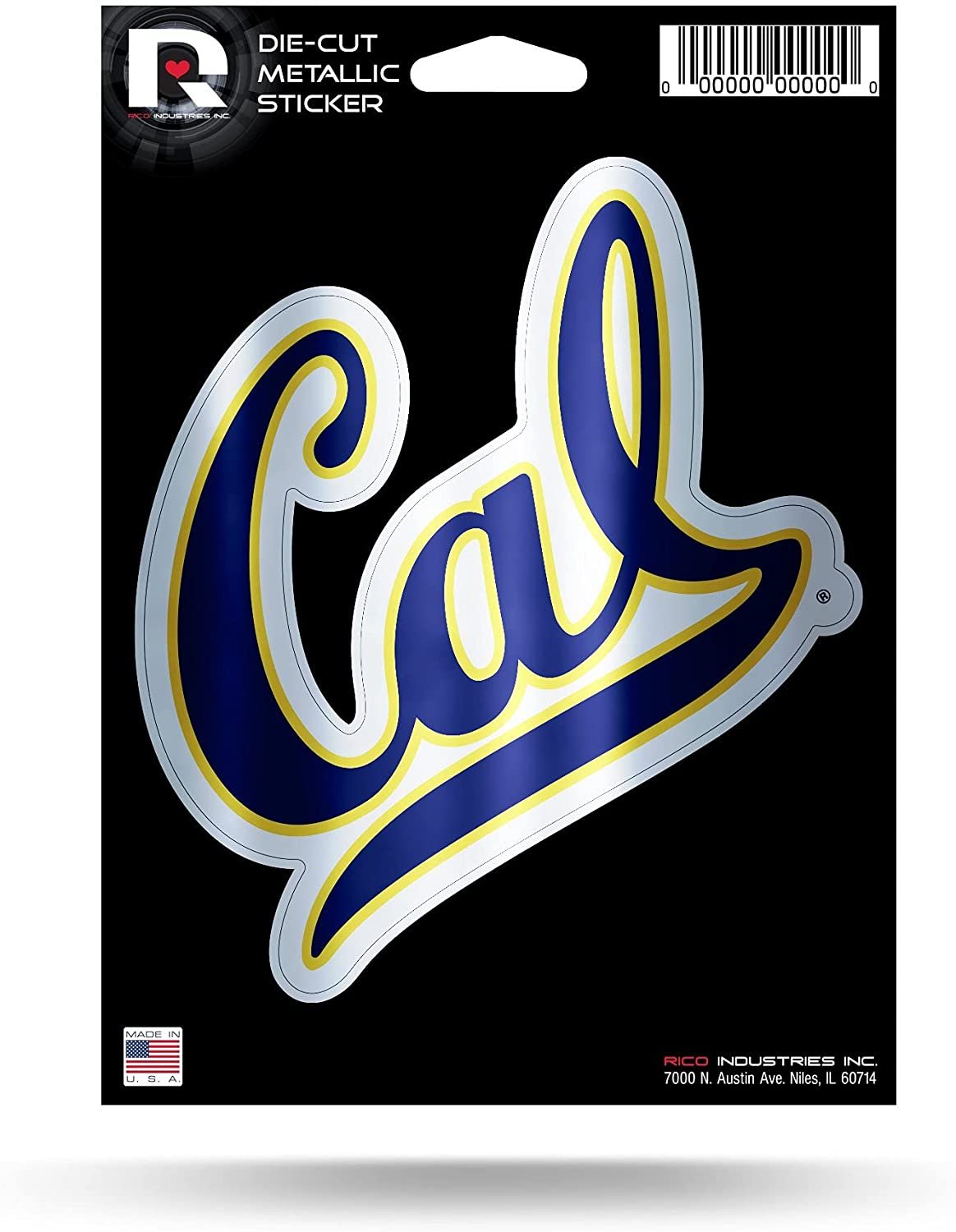University of California Berkely Bears 5 Inch Sticker Decal Metallic Shimmer Design Flat Vinyl