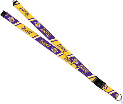 Los Angeles Lakers Lanyard Keychain Safety Breakaway Double Sided