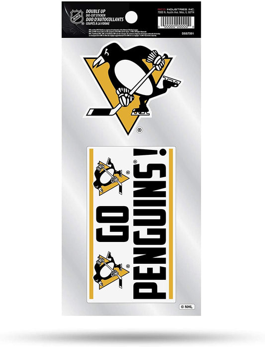 Pittsburgh Penguins Double Up Die Cut 2-Piece Sticker Sheet
