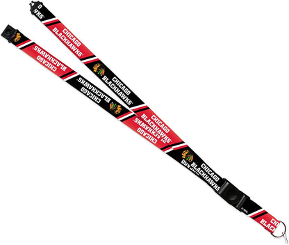 Chicago Blackhawks Lanyard Keychain Safety Breakaway Double Sided