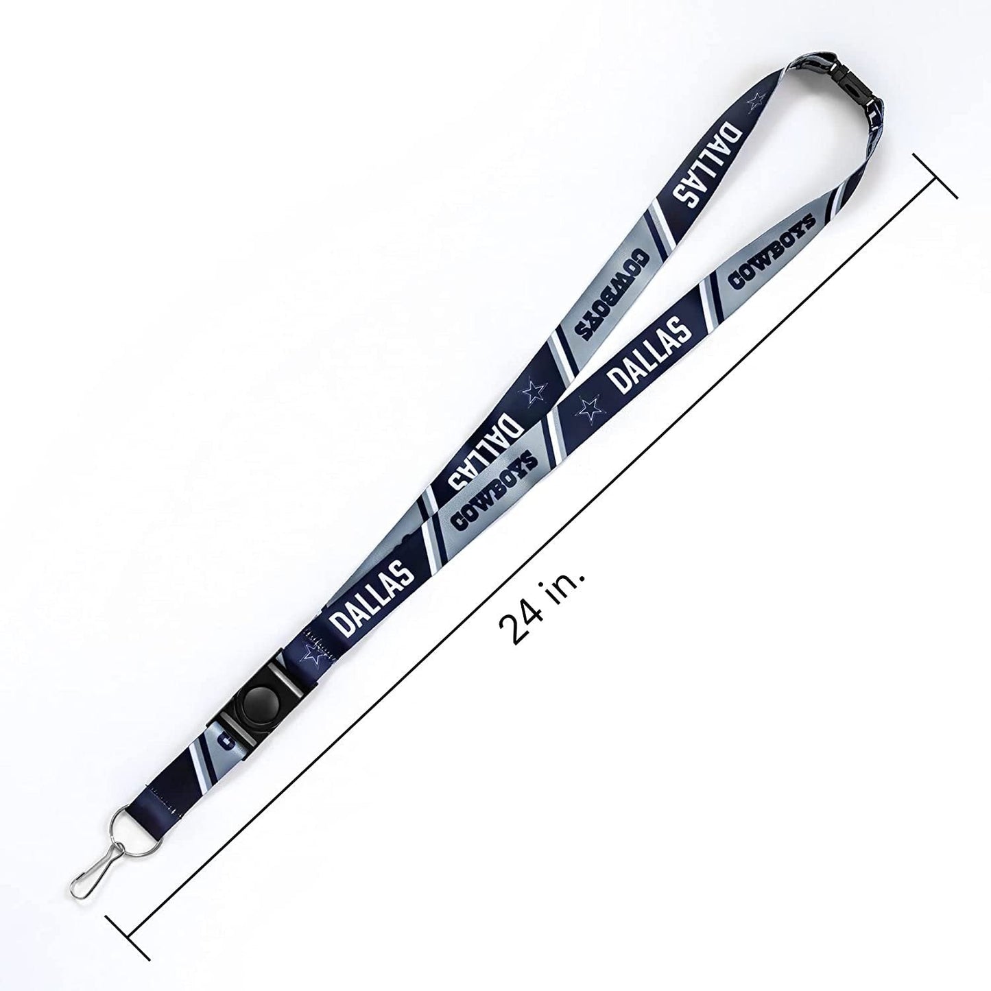 Oklahoma State University Cowboys Lanyard Keychain Double Sided 18 Inch Button Clip Safety Breakaway