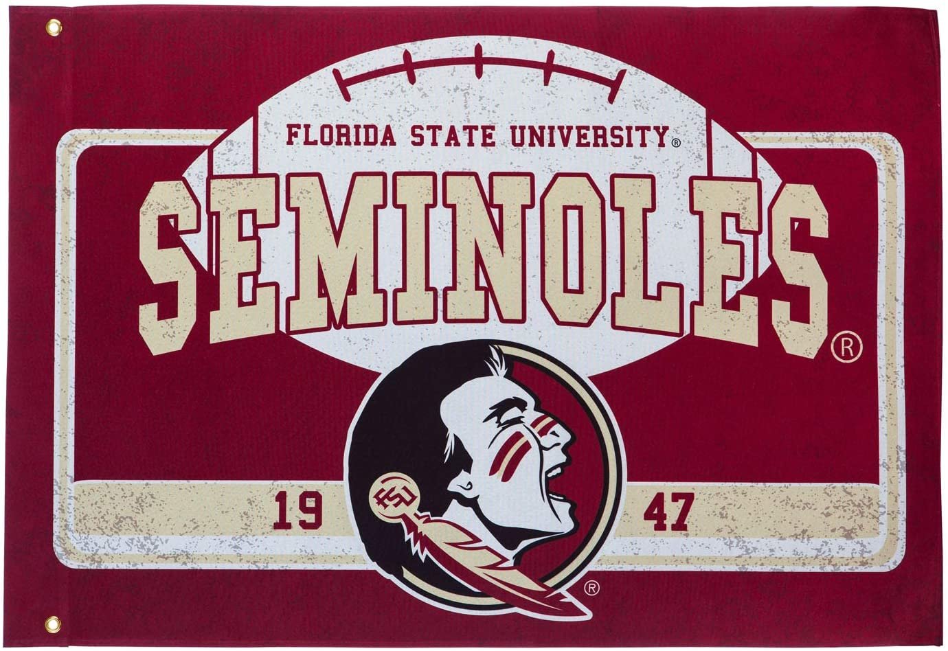 Florida State University Seminoles Premium Double Sided Flag Banner, Estate Style, Linen, 36x52 Inch