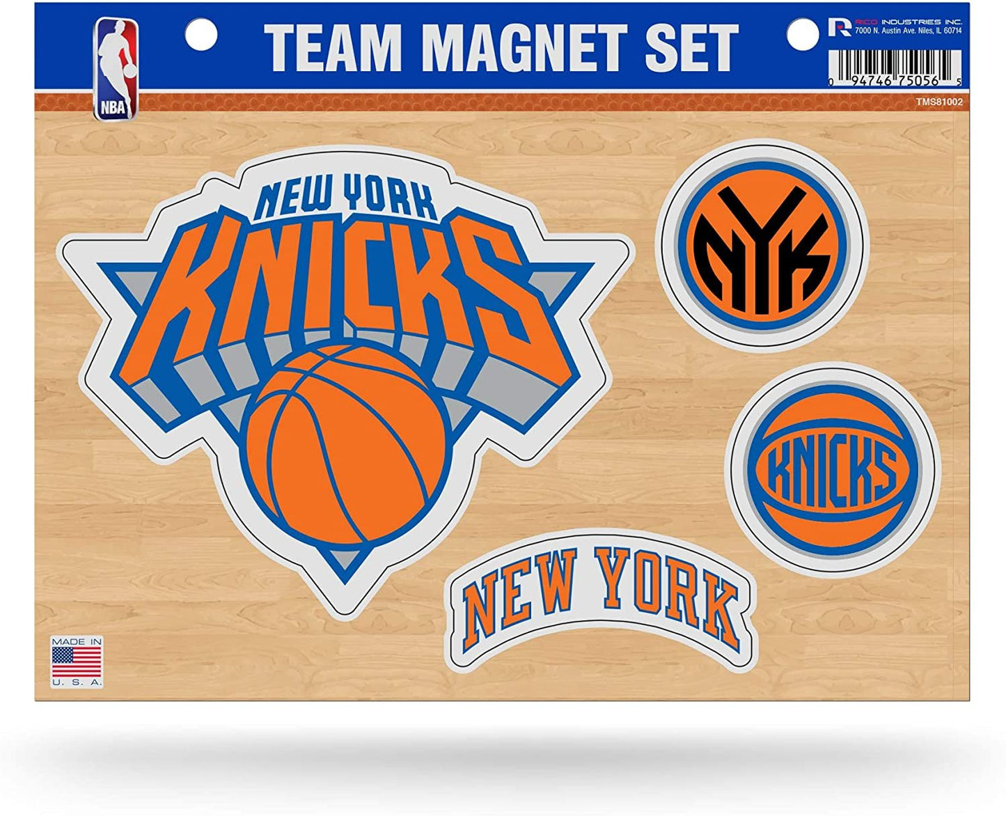 NBA New York Knicks Die Cut Team Magnet Set Sheet