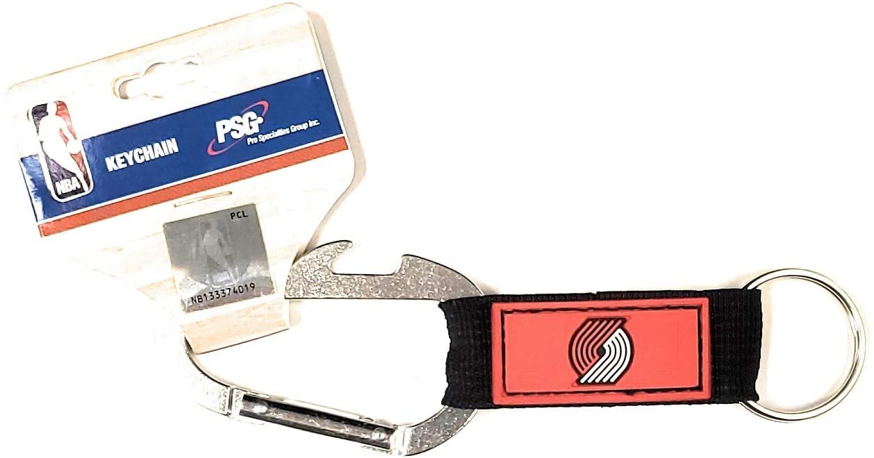 Portland Trail Blazers Premium Carabiner Clip Keychain Bottle Opener Combo Basketball