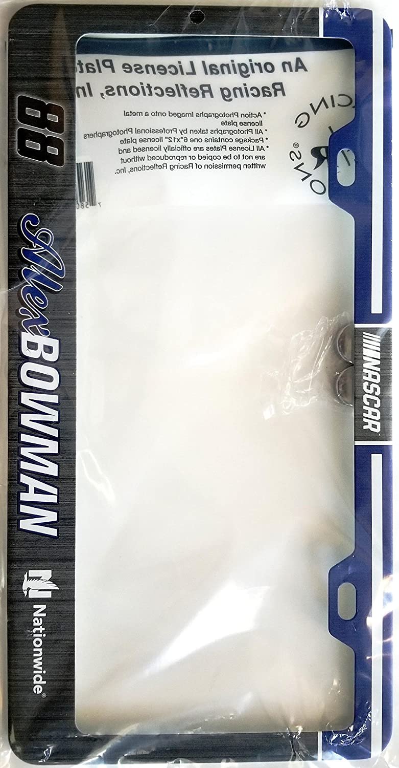 Alex Bowman #88 ND RR Metal License Plate Chrome Tag Frame Cover Nascar Racing