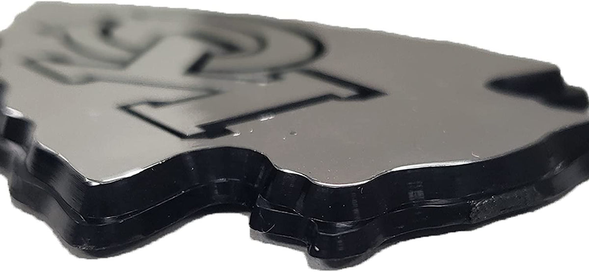 Pittsburgh Penguins Auto Emblem, Silver Chrome Color, Molded, Raised, Adhesive Tape Backing, 3 Inch