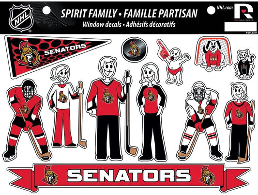 NHL Ottawa Senators Family Decals Sheet
