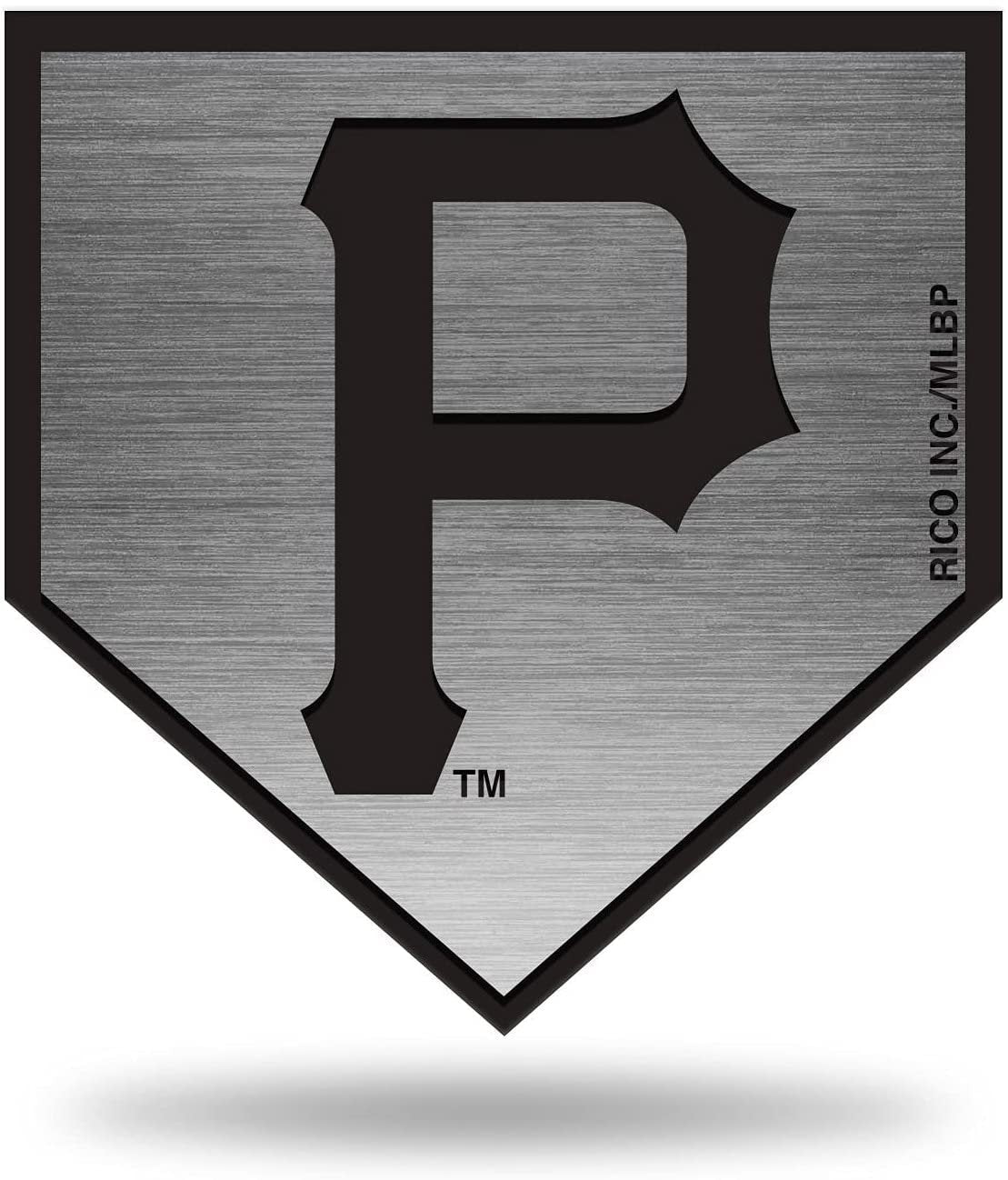 Pittsburgh Pirates Auto Emblem Decal Premium Solid Metal Antique Nickel Design Raised Baseball