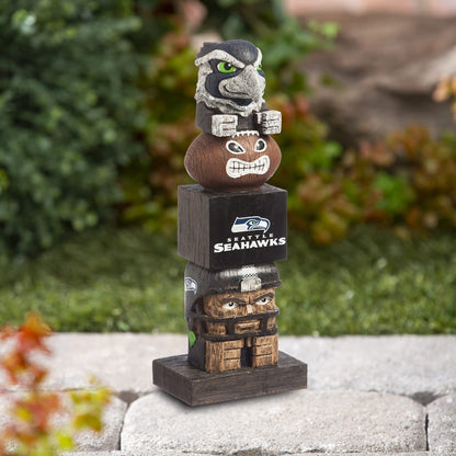 Seattle Seahawks 16 Inch Tiki Totem Garden Statue Resin Outdoor Decoration