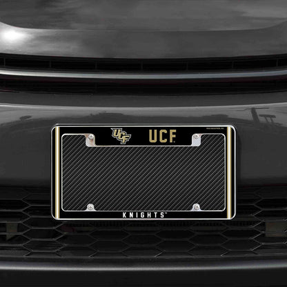 University of Central Florida Knights UCF Metal License Plate Frame Chrome Tag Cover Alternate Design 6x12 Inch