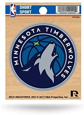 NBA Minnesota Timberwolves Die Cut Team Logo Short Sport Sticker