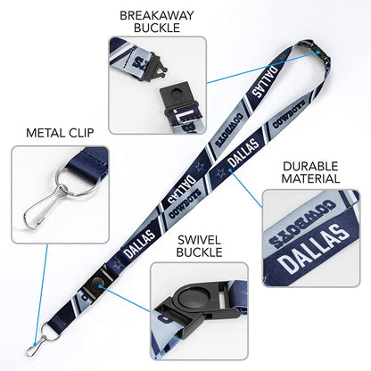 Minnesota Timberwolves Premium Lanyard Keychain 18 Inch Button Clip Safety Breakaway
