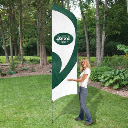 New York Jets Tall Team Flag Tailgating Flag Kit 8.5 x 2.5 feet with Pole