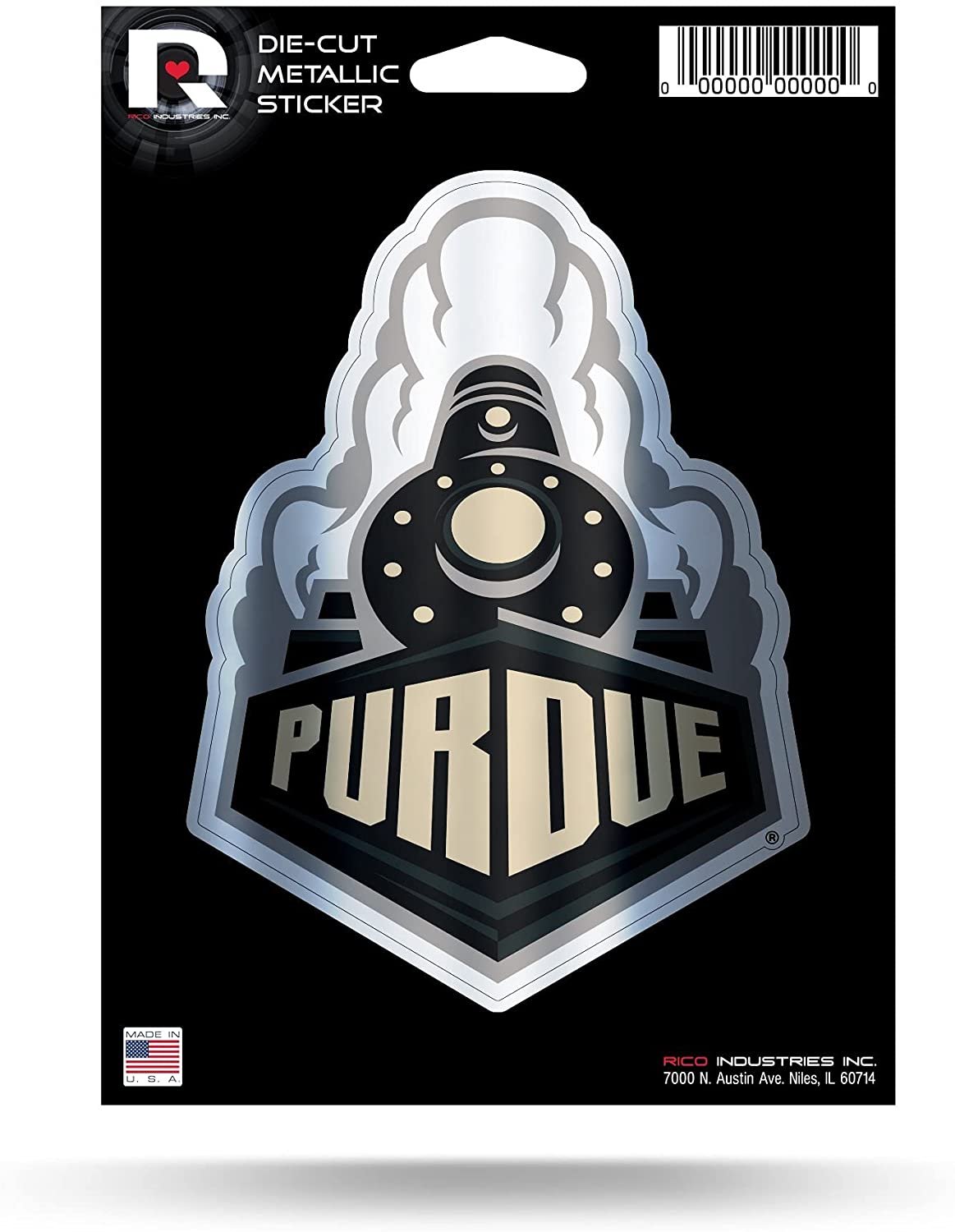 Purdue University Boilermakers 5 Inch Sticker Decal Metallic Shimmer Design Flat Vinyl