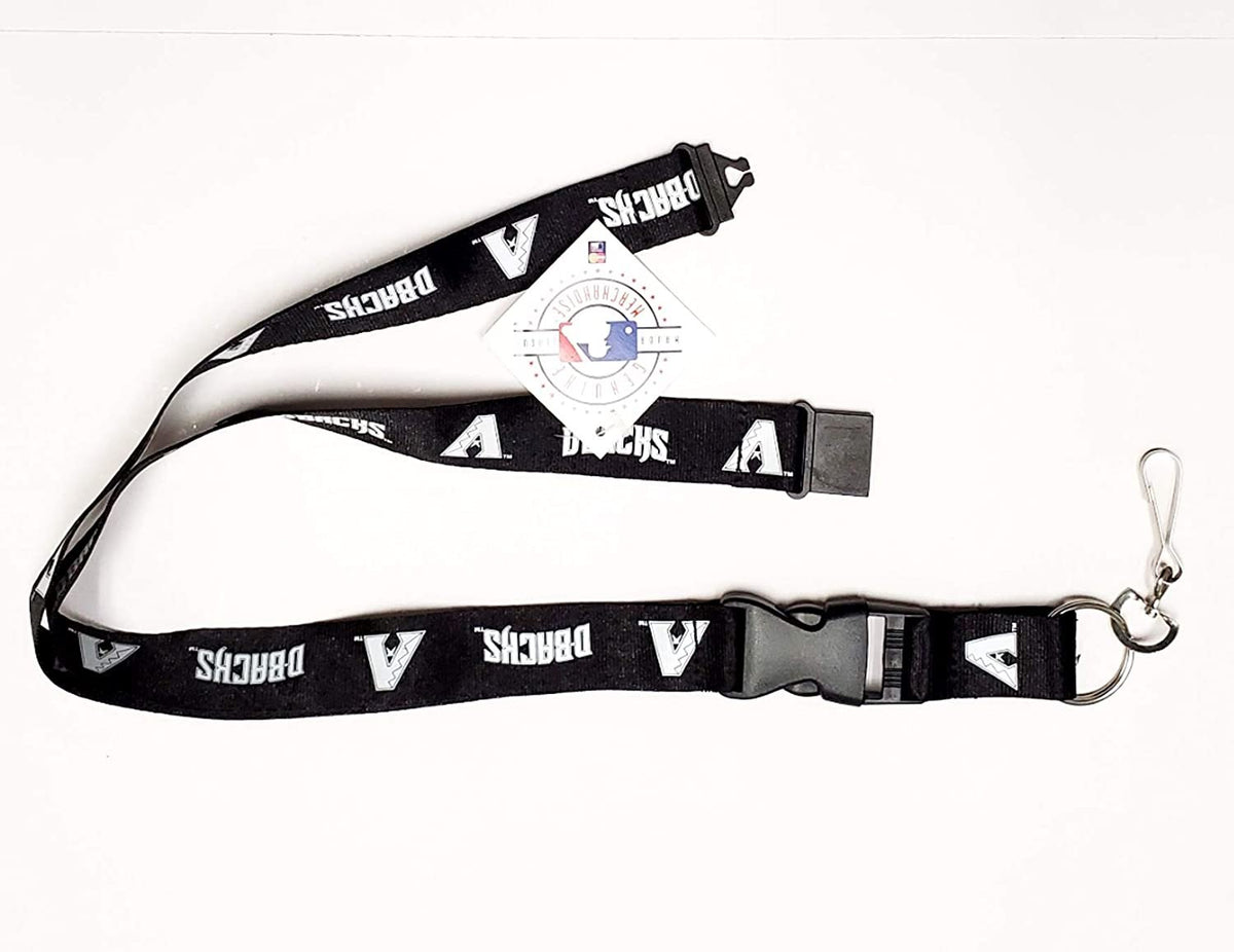 Arizona Diamondbacks Blackout Design Premium Lanyard Keychain Double Sided Breakaway Safety Design Adult 18 Inch
