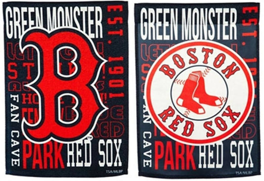 Boston Red Sox Fan Rules Deluxe 2-Sided 28x44 Banner Outdoor House Flag Baseball