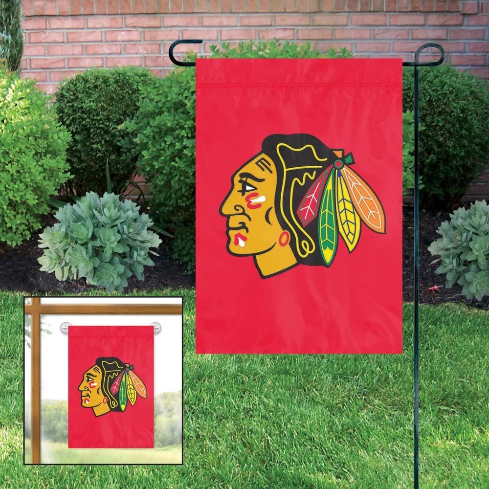 Chicago Blackhawks Premium Garden Flag Banner Applique Embroidered 10.5x15 Inch