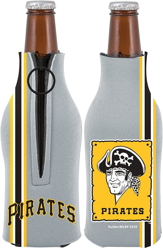 Pittsburgh Pirates 2-Pack Zipper Bottle Retro Throwback Beverage Insulator Neoprene Holder Cooler Baseball