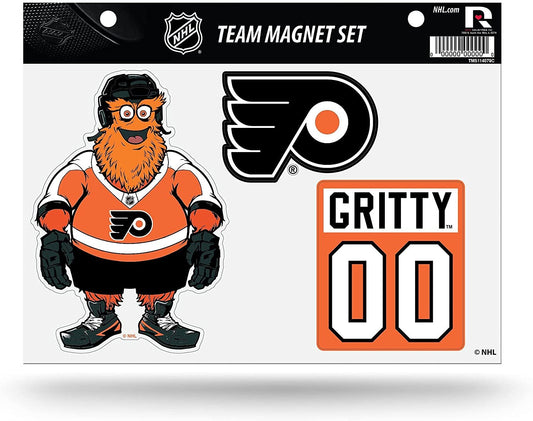 Philadelphia Flyers GRITTY Die Cut Team Magnet Set Sheet