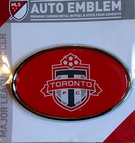 Toronto FC Raised Metal Domed Oval Color Chrome Auto Emblem Decal MLS Soccer Football Club
