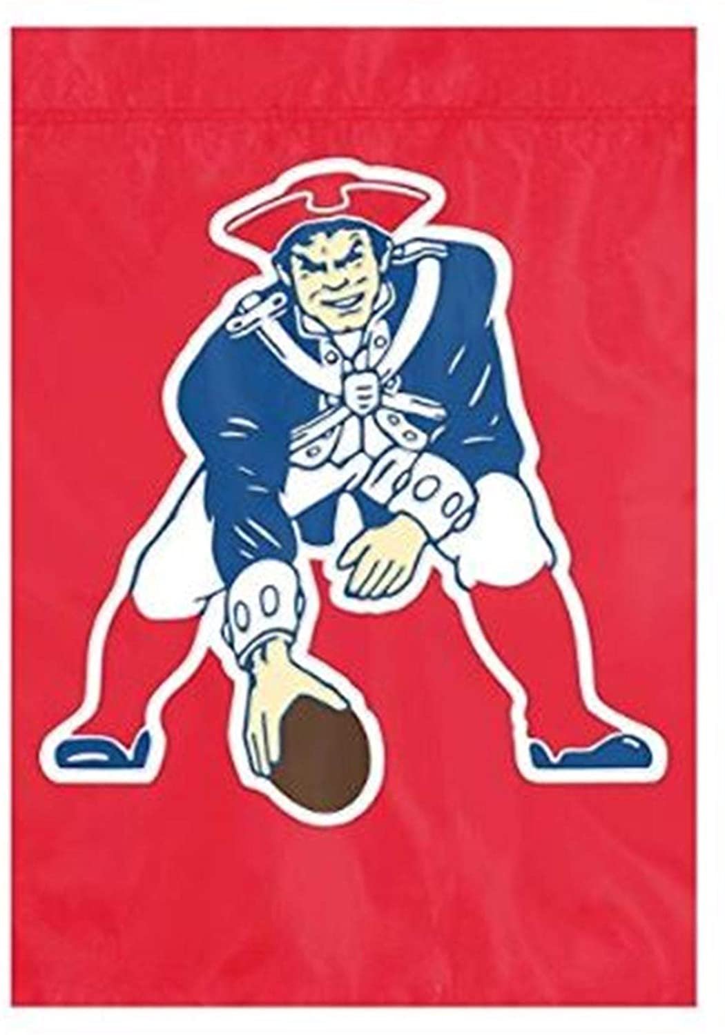 New England Patriots Retro Logo Premium Garden Flag Banner Applique Embroidered 12.5x18 Inch
