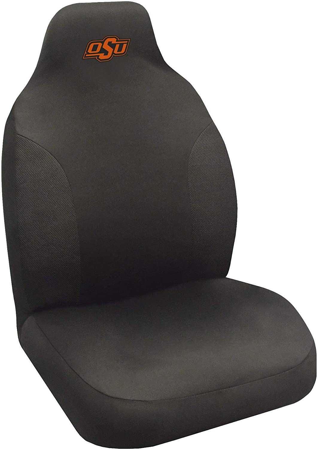 Oklahoma State University Cowboys Premium Embroidered Black Auto Bucket Seat Cover, 48x20 Inch, Elastic