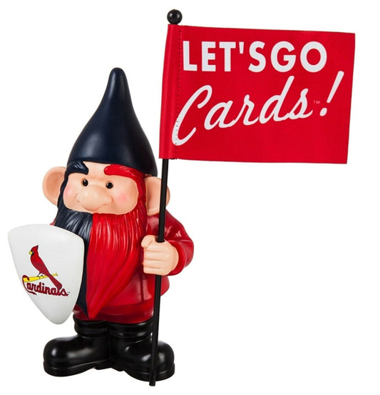 St Louis Cardinals 10" Garden Gnome Flag Holder Outdoor Statue Decor Baseball