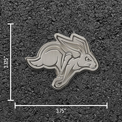 South Dakota State University Jackrabbits Solid Metal Auto Emblem Antique Nickel for Car/Truck/SUV