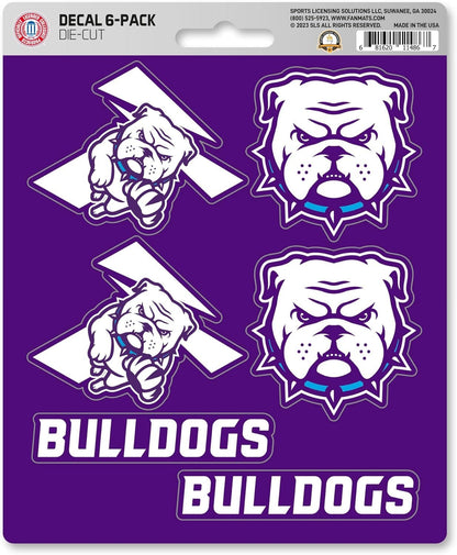 Truman State University Bulldogs 6-Piece Decal Sticker Set, 5x6 Inch Sheet, Gift for football fans for any hard surfaces around home, automotive, personal items