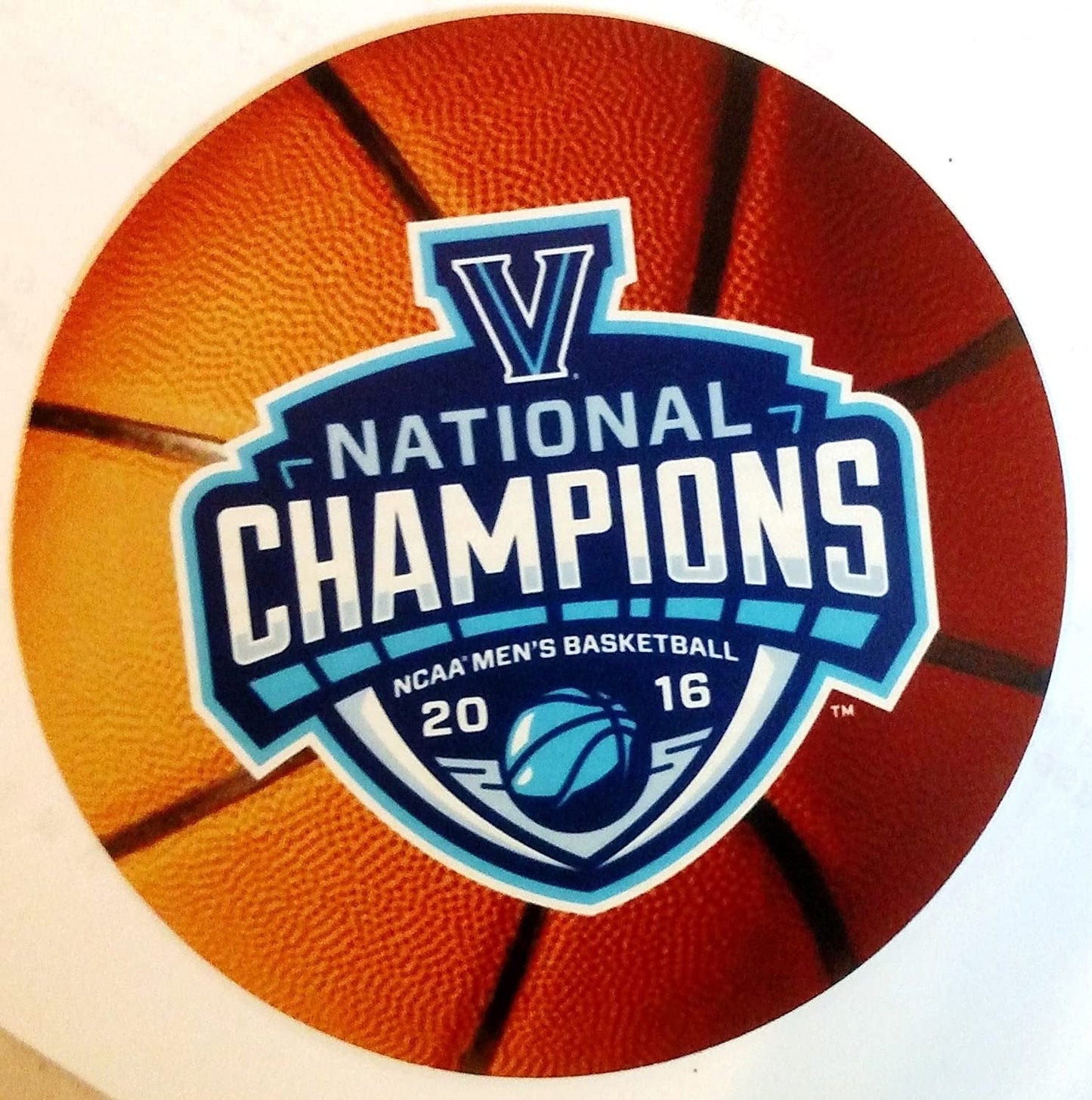 FanNut.com Villanova Wildcats Decal RR 2016 NCAA Basketball Champions 4" Round Vinyl Auto Home Window Glass University of