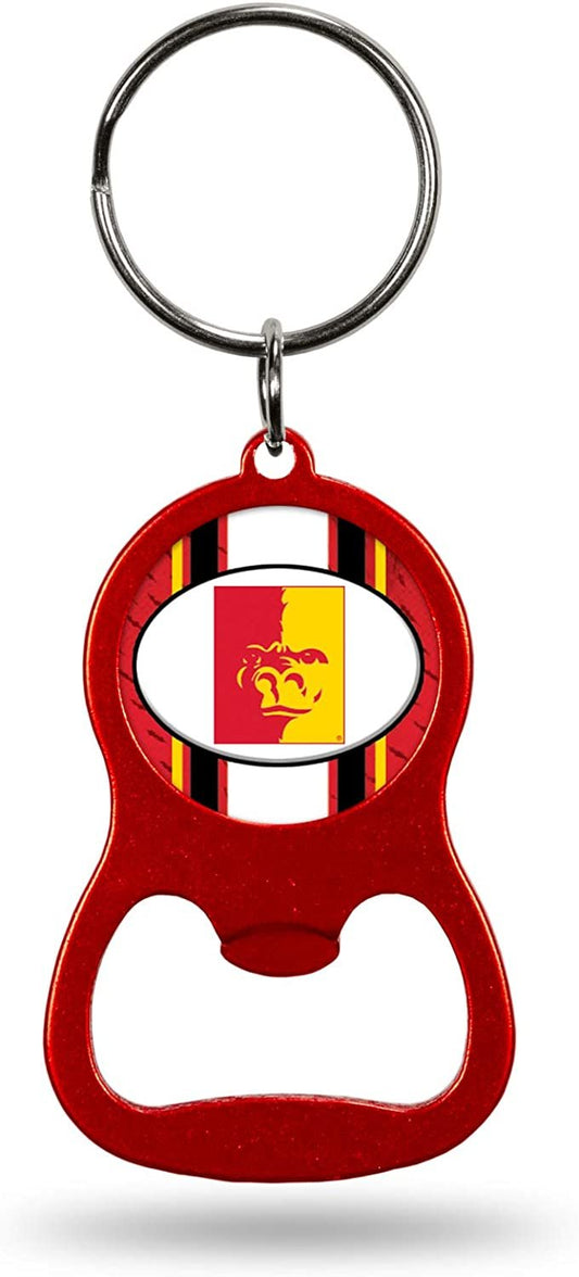 Pittsburgh State University Gorillas Premium Solid Metal Bottle Opener Keychain, Key Ring, Team Color