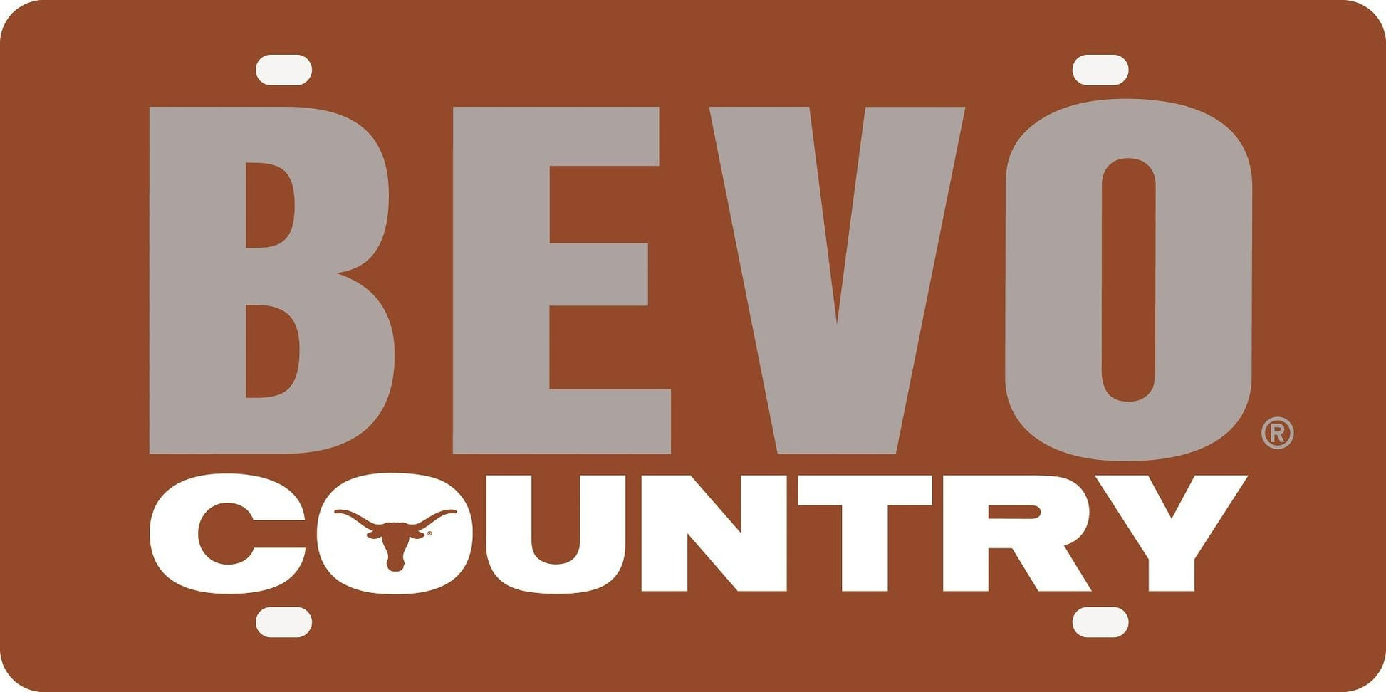 University of Texas Longhorns Premium Laser Cut Tag License Plate, Country Design, Mirrored Acrylic Inlaid, 12x6 Inch