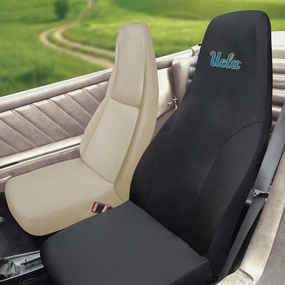 UCLA Bruins Premium Embroidered Black Auto Bucket Seat Cover, 48x20 Inch, Elastic
