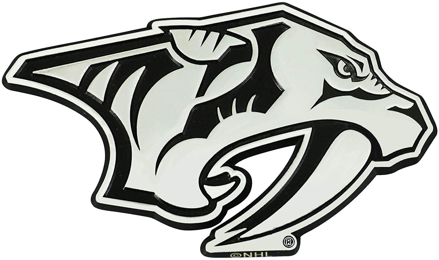 Nashville Predators Solid Metal Raised Auto Emblem Decal Adhesive Backing