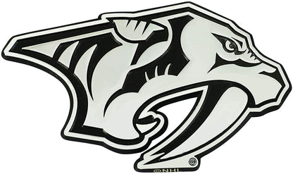 Nashville Predators Solid Metal Raised Auto Emblem Decal Adhesive Backing