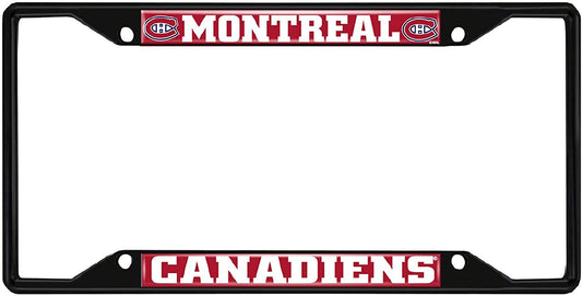 FANMATS 31385 Montreal Canadiens Metal License Plate Frame Black Finish