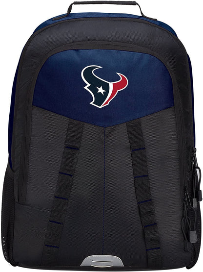 Houston Texans Backpack Premium Embroidered Heavy Duty Scorcher Design, 18.5x12.5x5 Inch