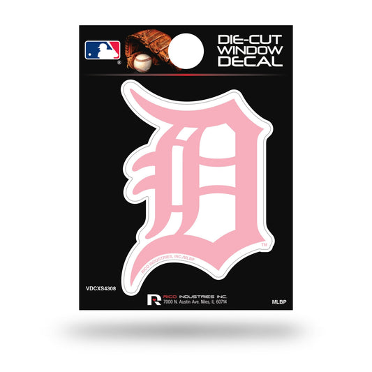 Detroit Tigers PINK LOGO 2 Inch Decal Sticker Flat Vinyl Auto Home Adhesive Backing
