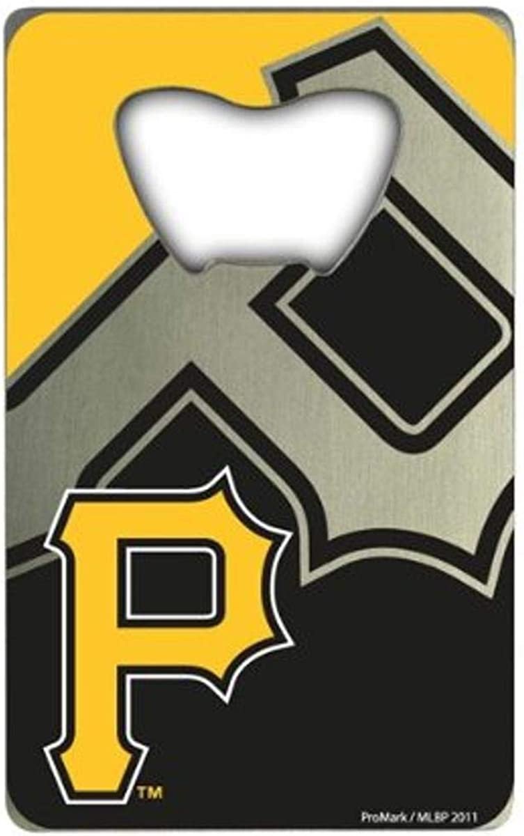 Pittsburgh Pirates Heavy Duty Metal Bottle Opener Credit Card Size 2 x 3.25 Inch